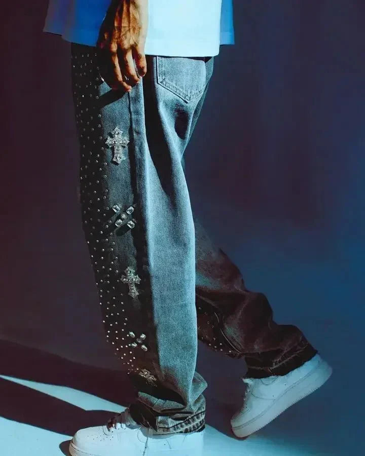 'Crossed' Jeans lavati