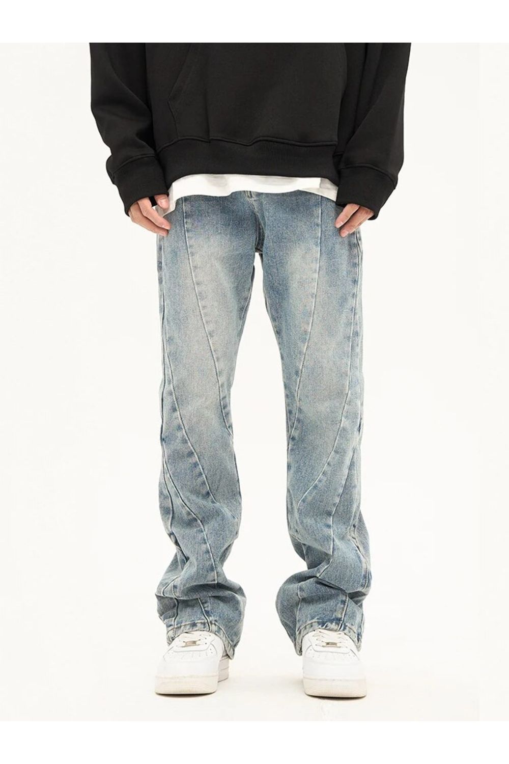 Jeans flare con motivo