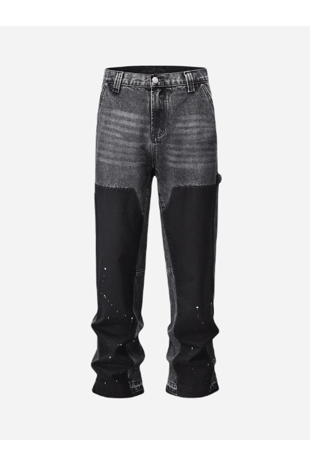 Jeans flare con vernice