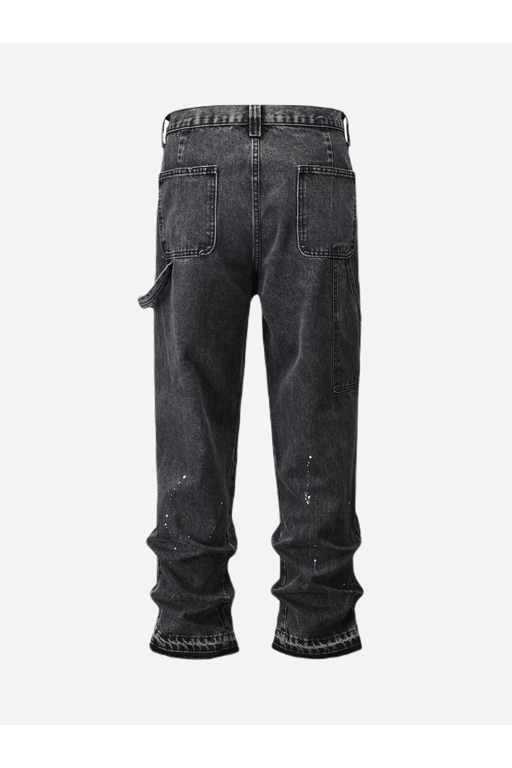 Jeans flare con vernice