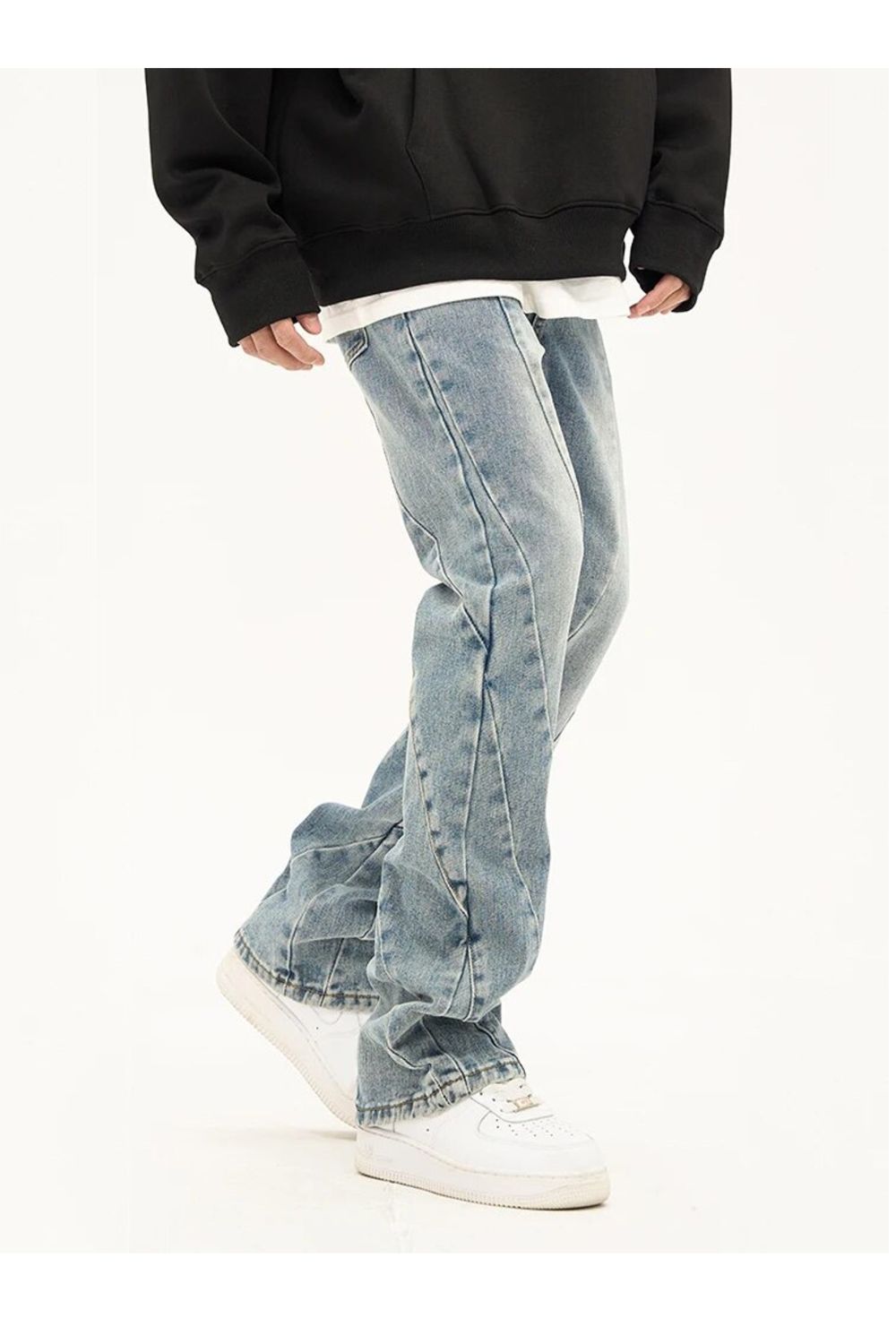 Jeans flare con motivo