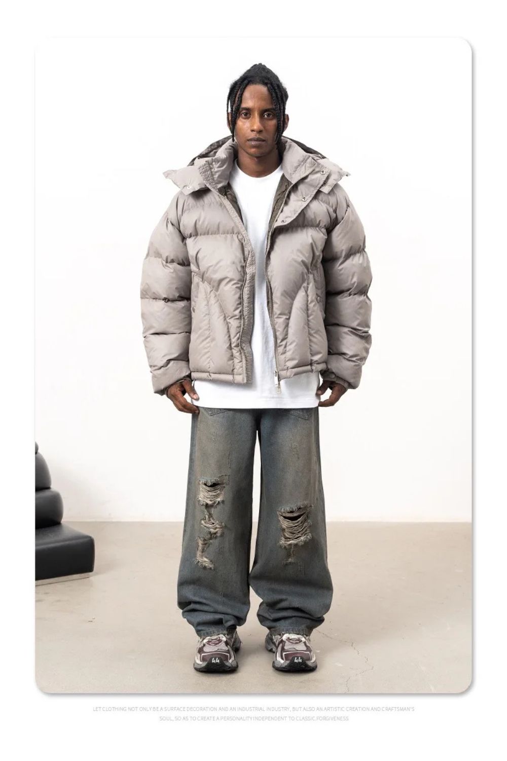 'Y2K' Giacca puffer con bottoni