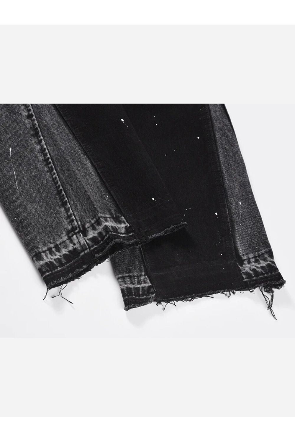 Jeans flare con vernice