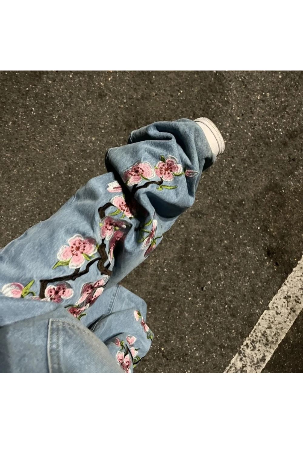 'Blossom' Jeans ricamati