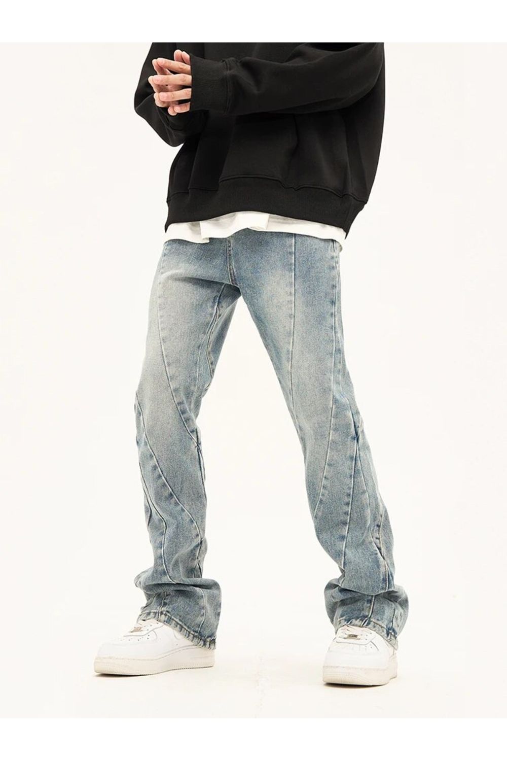 Jeans flare con motivo
