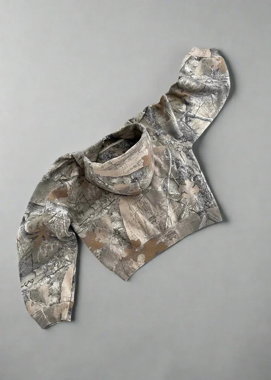 Y2K Retro Felpa con zip - Camouflage