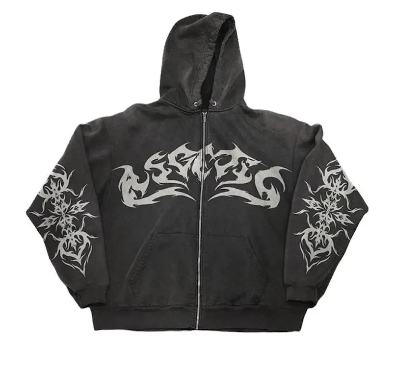 'Vintage Flame' Felpa con zip