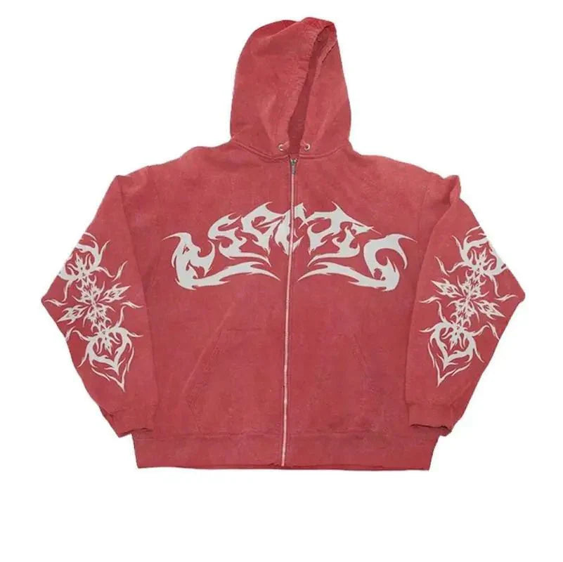 'Vintage Flame' Felpa con zip