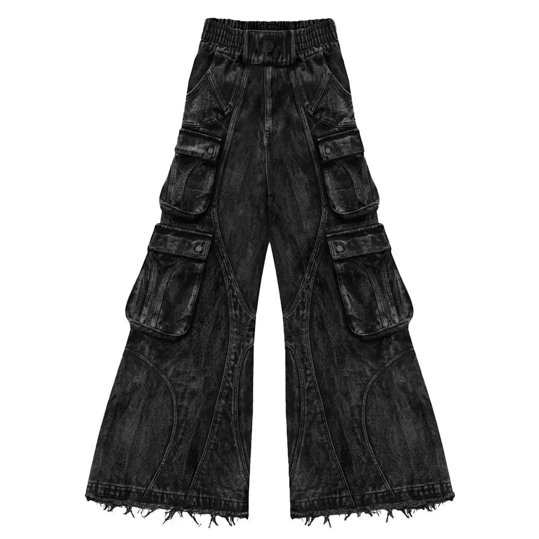 Jeans lavati con motivo